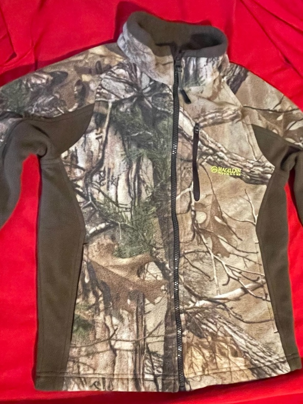 Magellan Outdoors Realtree Camo Fleece Jacket - Brown/Green/Black